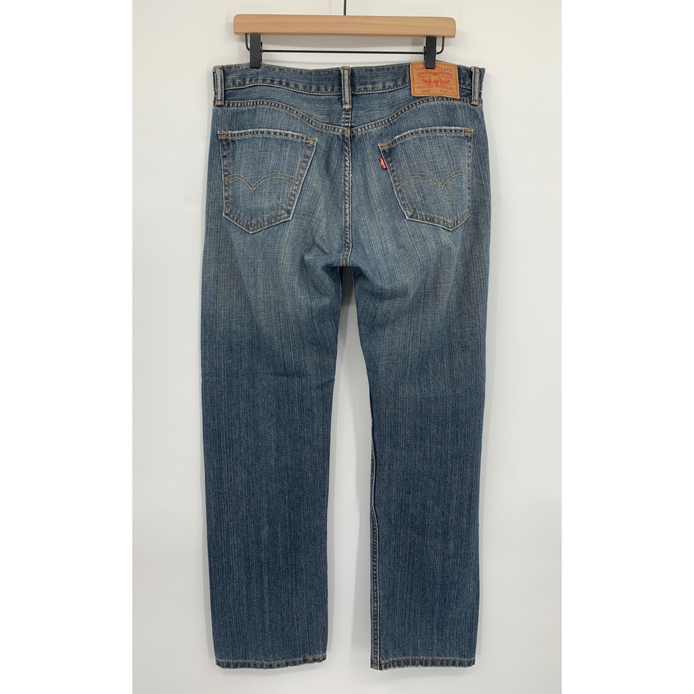 Vintage Levis 505 Jeans Mens 34x32 Blue Straight Leg Y2K Denim Pants - Picture 2 of 9